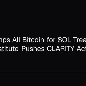 enish Dumps All Bitcoin for SOL Treasury, Solana Institute Pushes CLARITY Act
